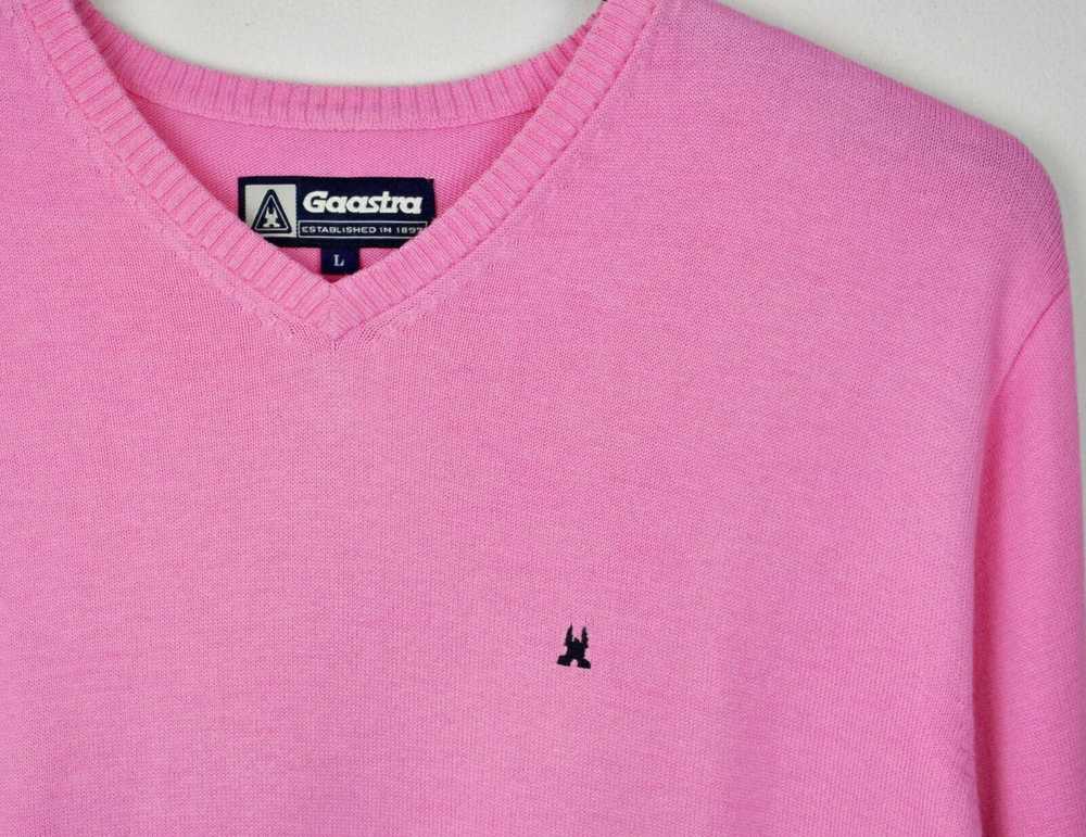 Designer GAASTRA V-Neck Sweater 100% Cotton Pullo… - image 2