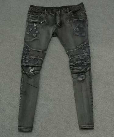 Balmain vintage distressed biker discount jeans size 30