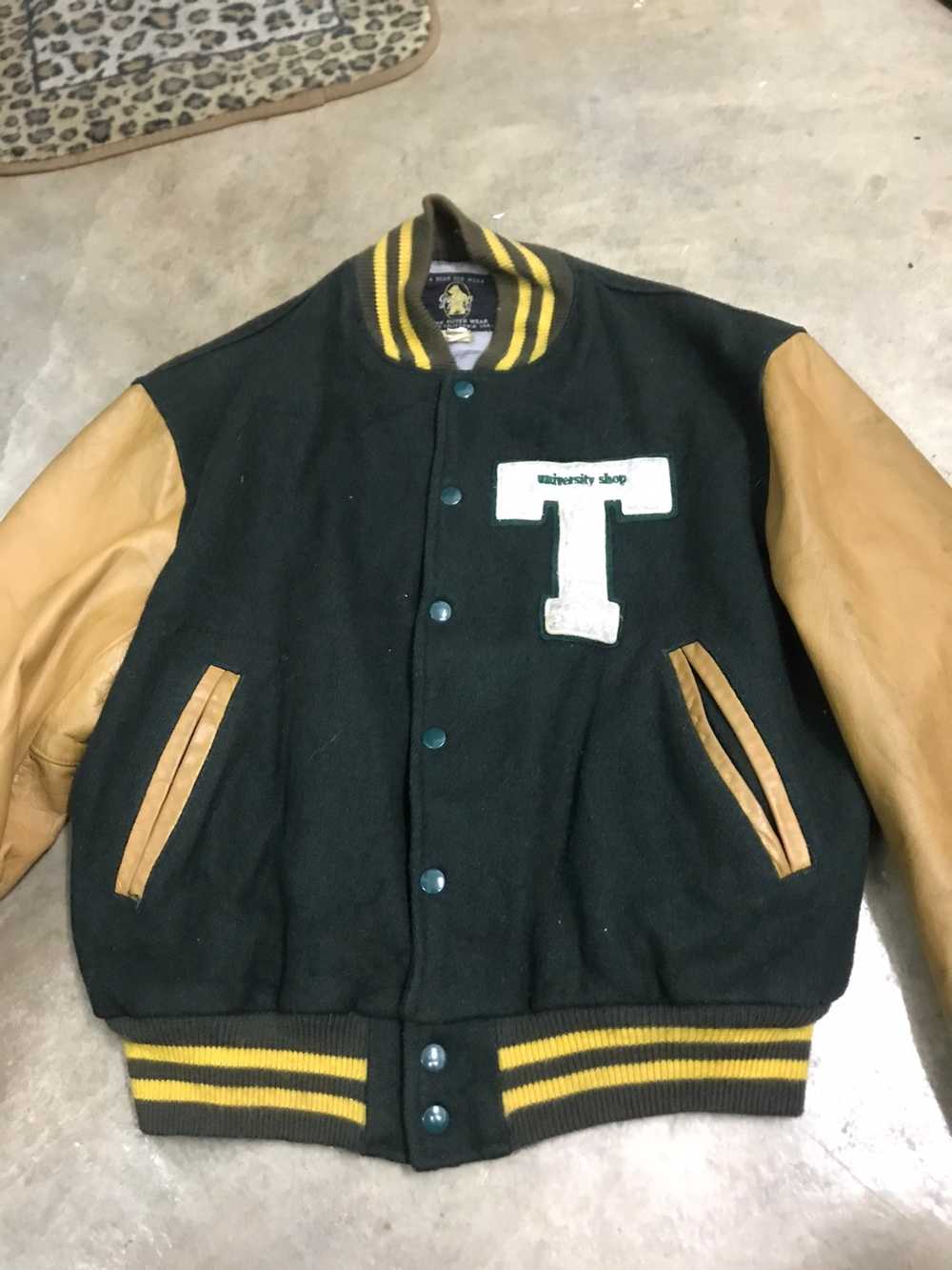 Golden Bear × Harvard × Varsity Jacket 90s Vintage Va… - Gem