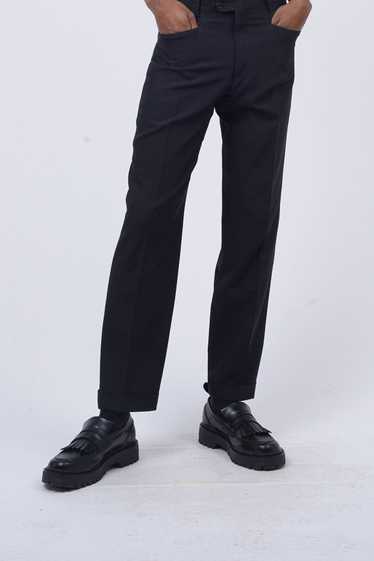 Vintage Vintage 90's Black Tailored Trousers - image 1
