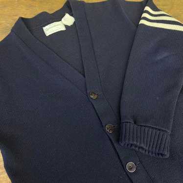 Vintage Vintage Uniform College Navy Knit Cardigan