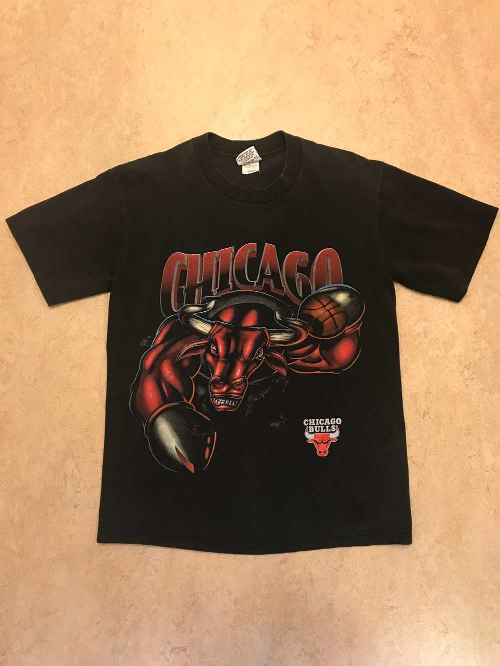VTG 90's Chicago Bulls NBA warm up t shirt by Nutmeg Mills made in USA