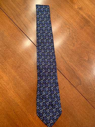 Fendi Fendi Blue Pattern Tie Authentic 100% Silk
