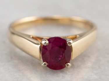 Raspberry Ruby Solitaire Ring - image 1