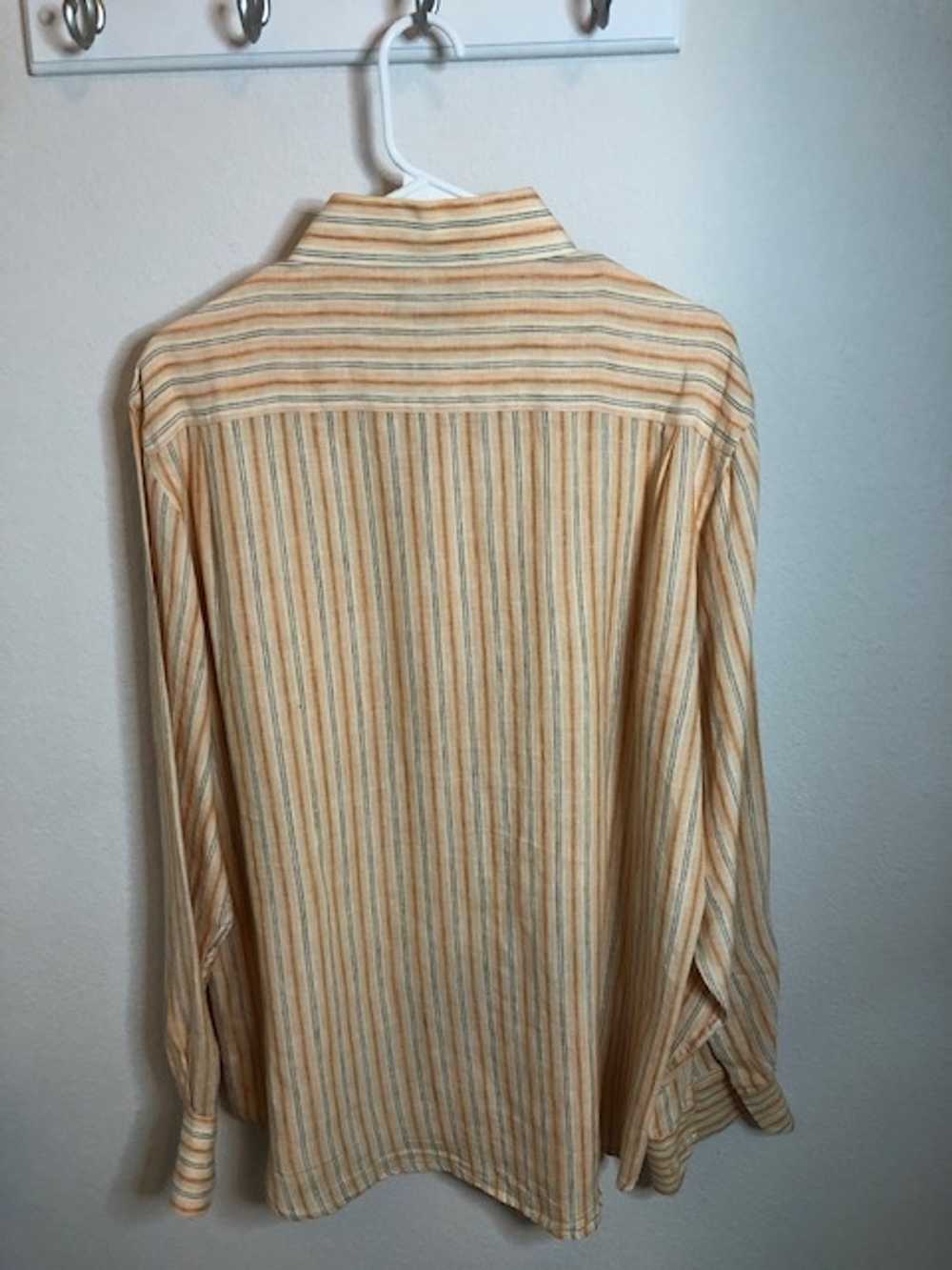 Toscano Striped Long Sleeve Button Down Shirt - image 4