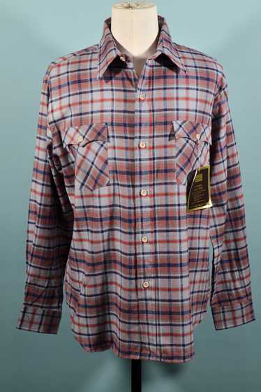 Vintage 70s/80s Plaid Shirt, Unworn Original Tags… - image 1