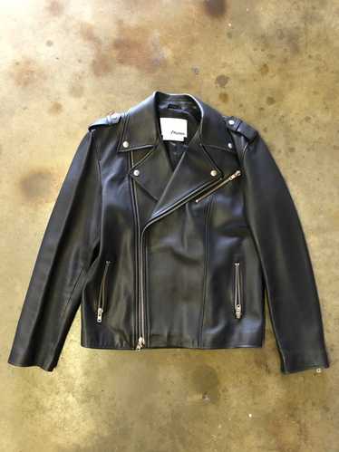 Metallic Liquid Leather™ Textured Biker Jacket - Gunmetal Silver