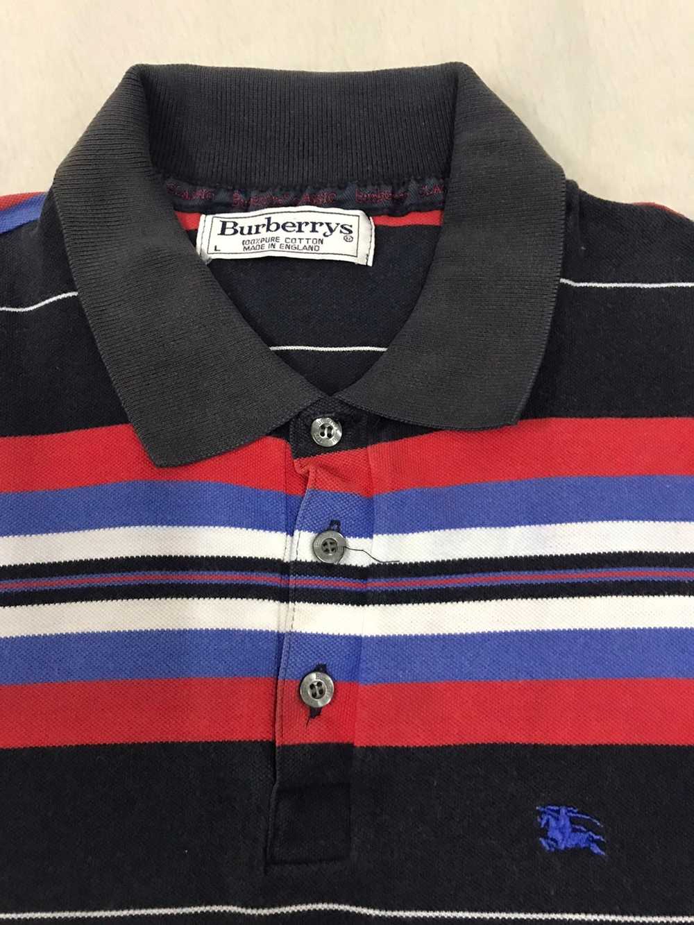 Burberry × Vintage Vtg Burberry Polo Tshirt Made … - image 6