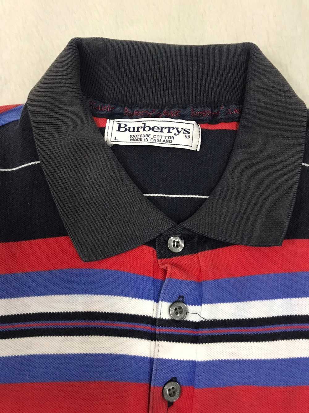 Burberry × Vintage Vtg Burberry Polo Tshirt Made … - image 7