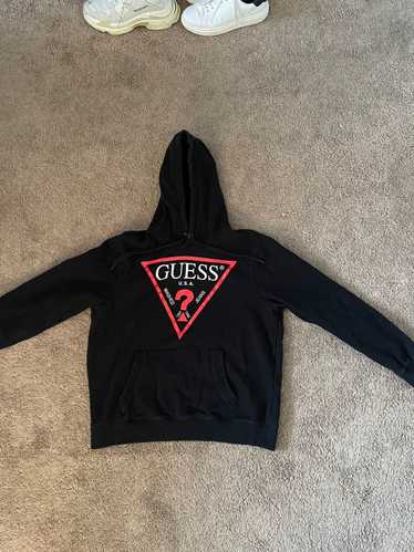 Guess Black Oversized Guess logo Hoodie