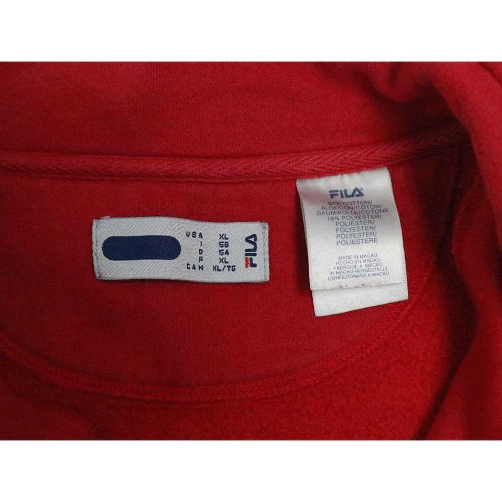 Fila Fila Men's Red Cotton 1/4 Zip XL Pullover Sw… - image 5