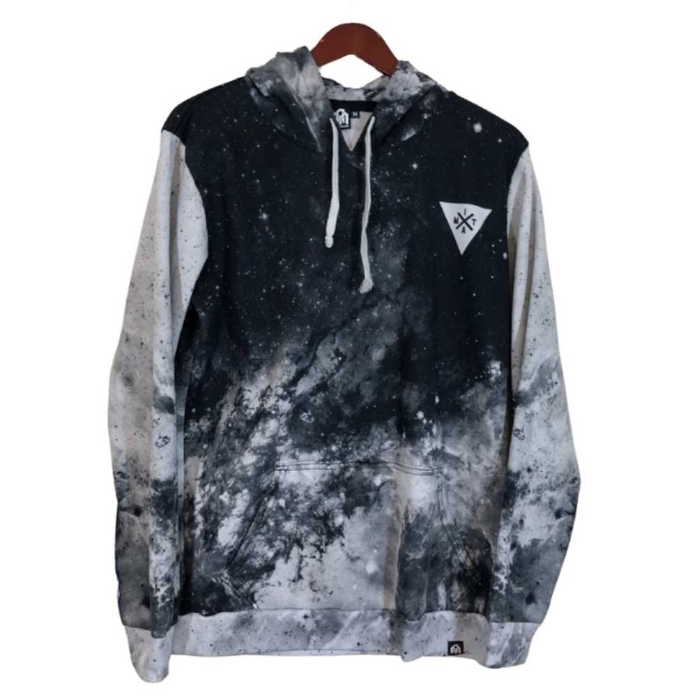 Other INTO AM Black White Graphic Hoodie Size M - image 1