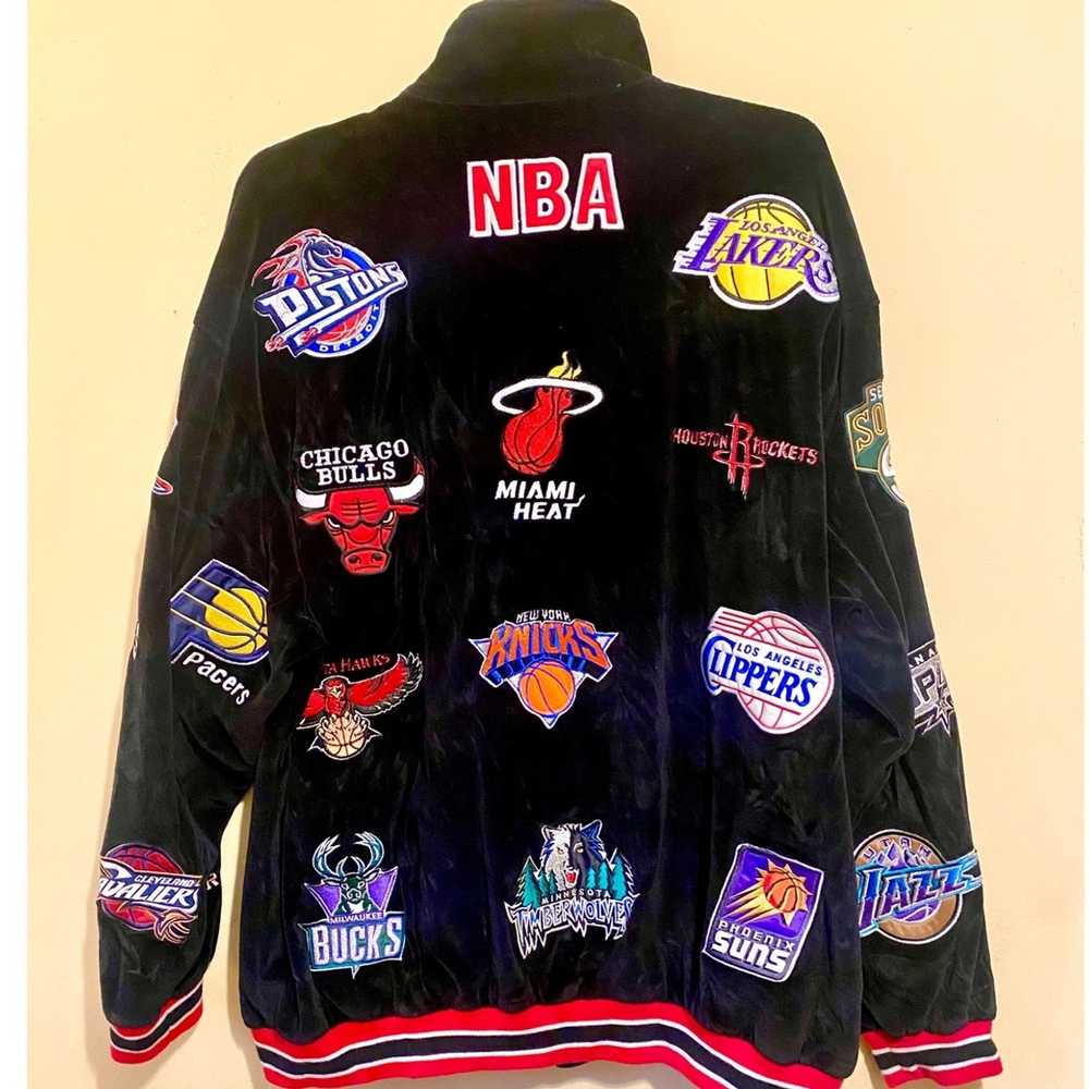 Vintage NBA Basketball Team Logo Patches Velour J… - image 2