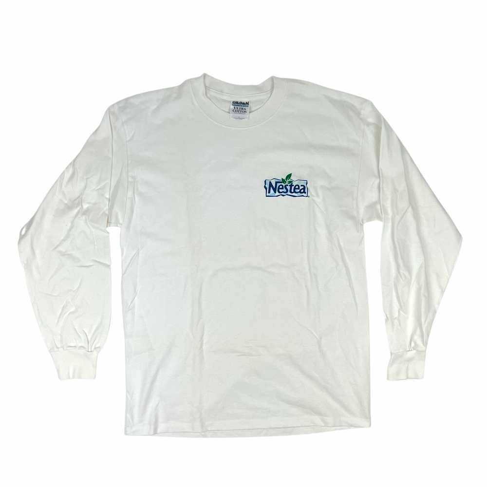 Gildan × Vintage Vintage 90s Nestea Logo White Shirt … - Gem