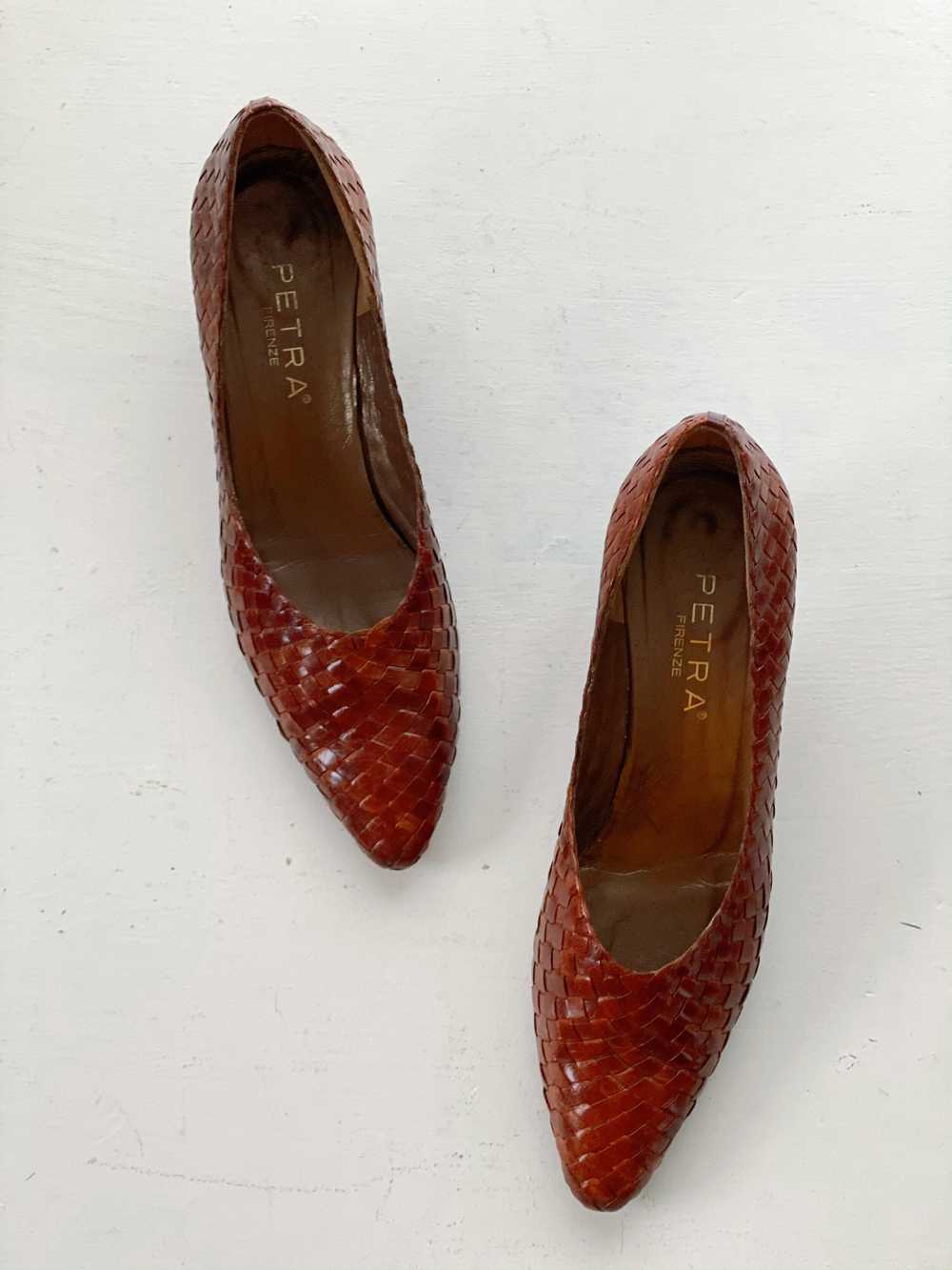 1990s Woven Leather Heels - image 2