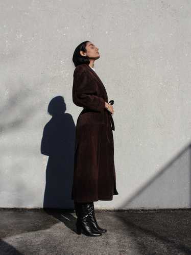 Chocolate Suede Trench - image 1