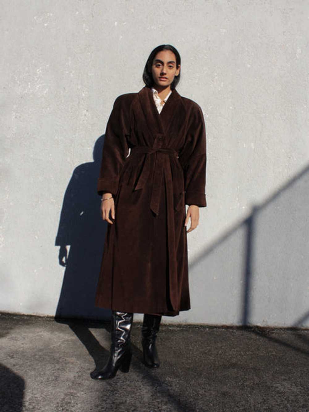 Chocolate Suede Trench - image 3