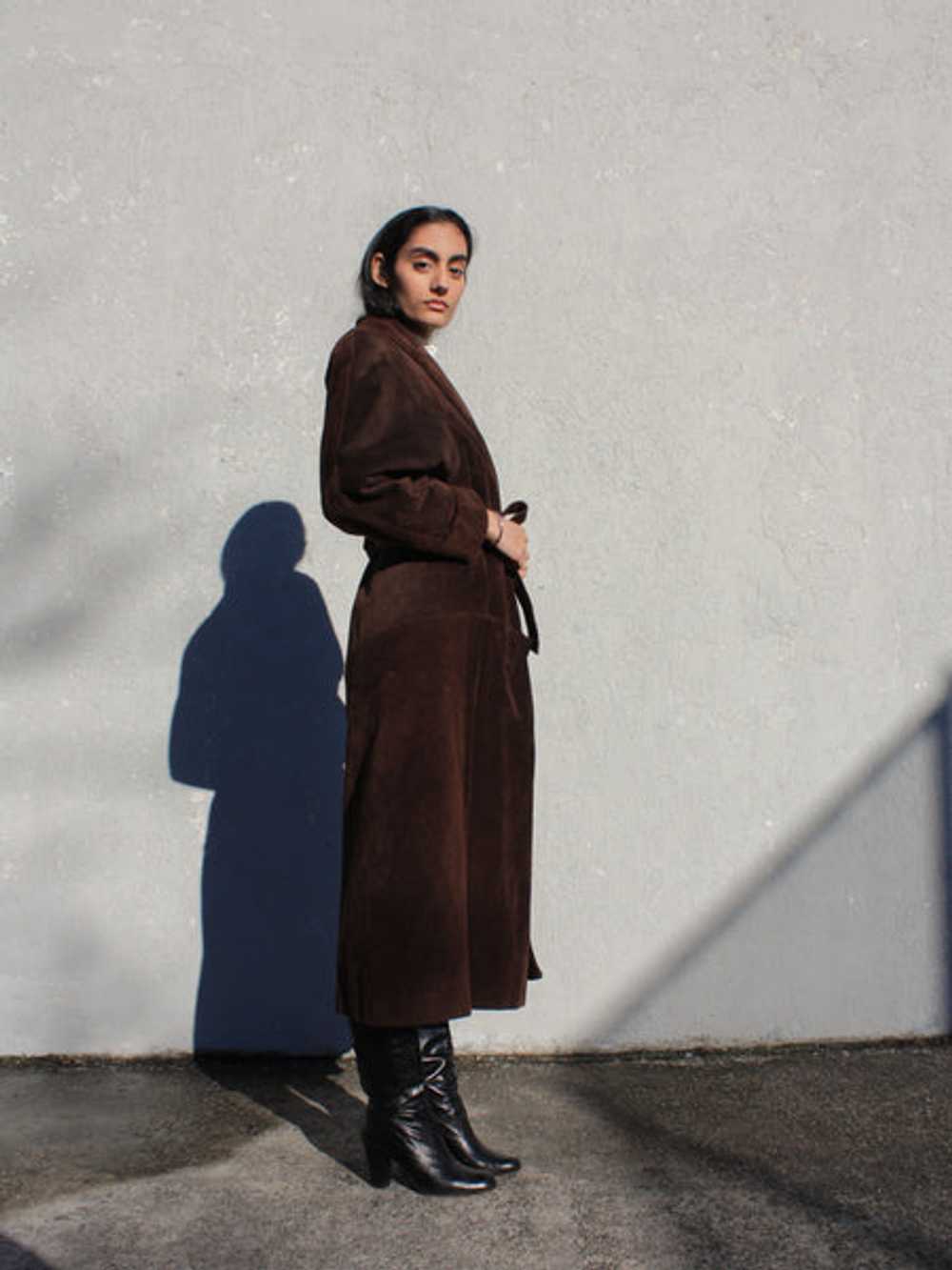 Chocolate Suede Trench - image 5