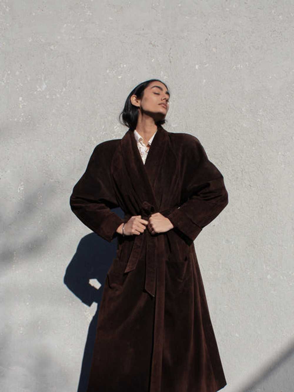 Chocolate Suede Trench - image 6