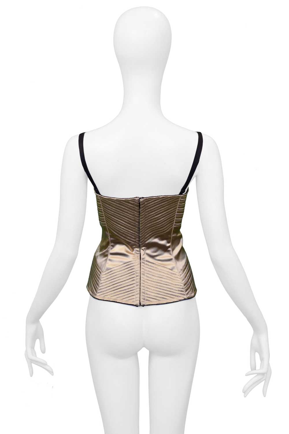 DOLCE GOLD SATIN BUSTIER CORSET TOP - image 2