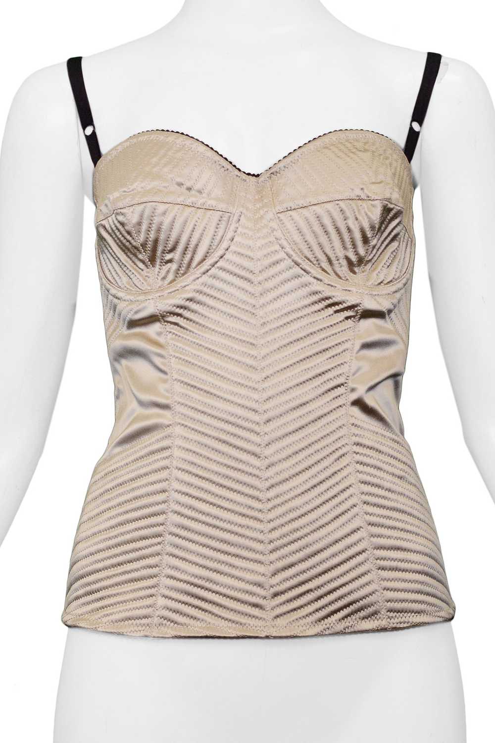DOLCE GOLD SATIN BUSTIER CORSET TOP - image 3