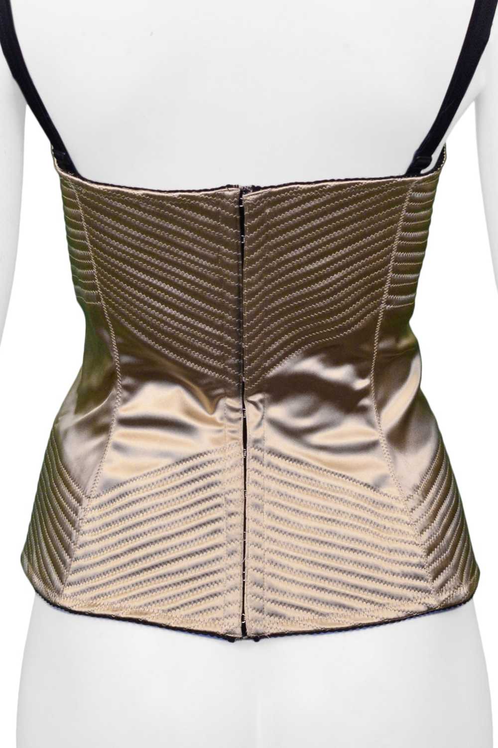 DOLCE GOLD SATIN BUSTIER CORSET TOP - image 4