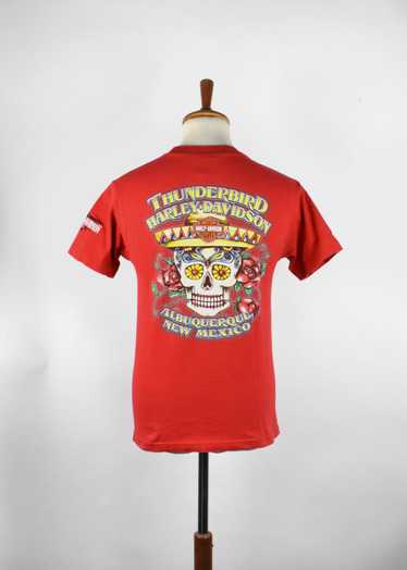 Vintage Dia de los Muertos Harley Davidson T-Shir… - image 1