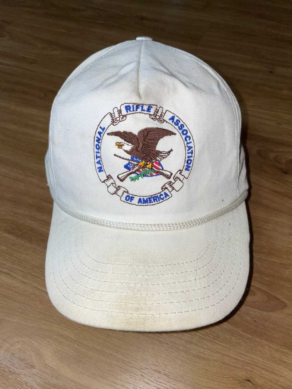 Made In Usa × Vintage Vtg NRA Trucker Hat White D… - image 2
