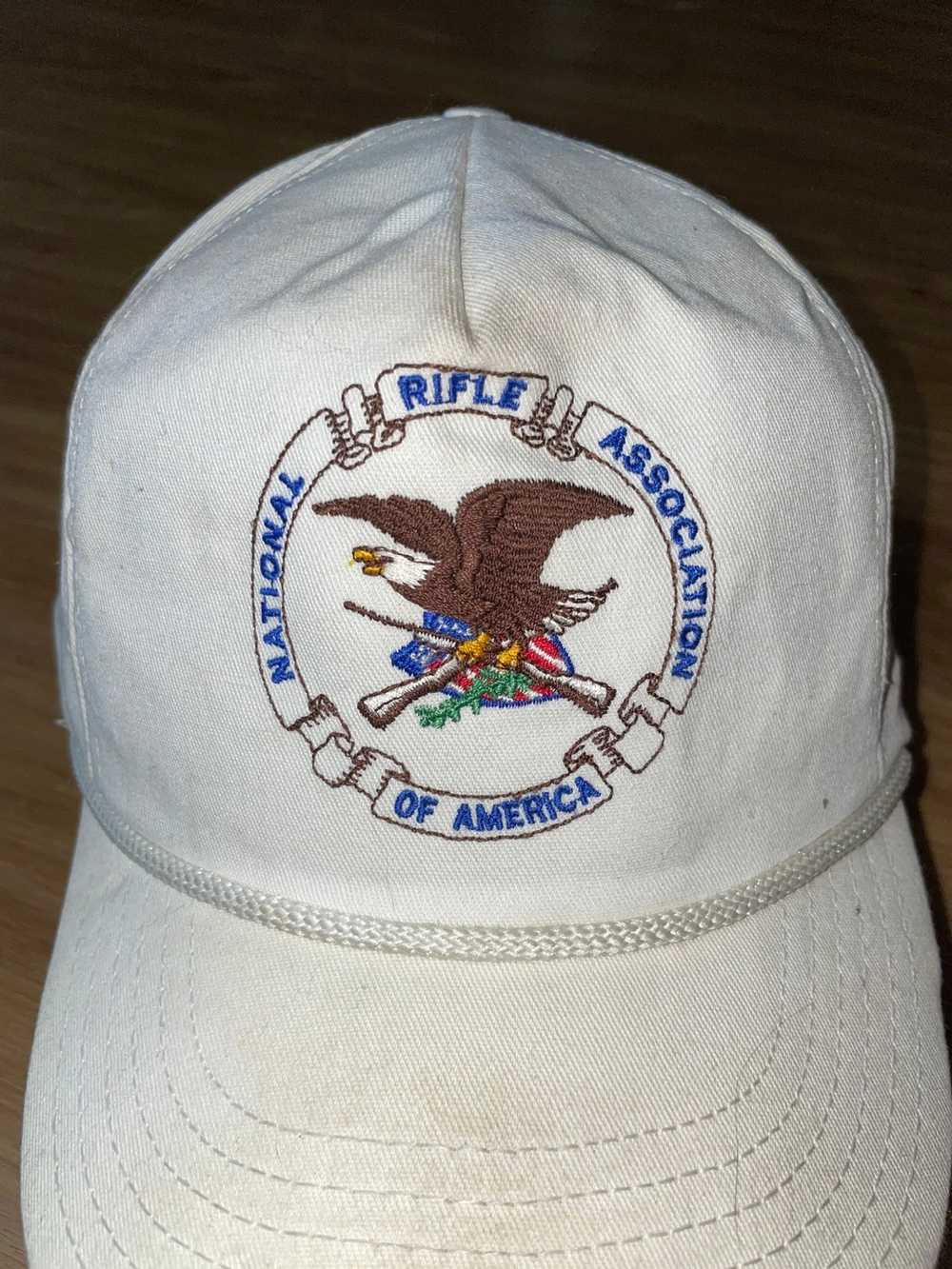 Made In Usa × Vintage Vtg NRA Trucker Hat White D… - image 3