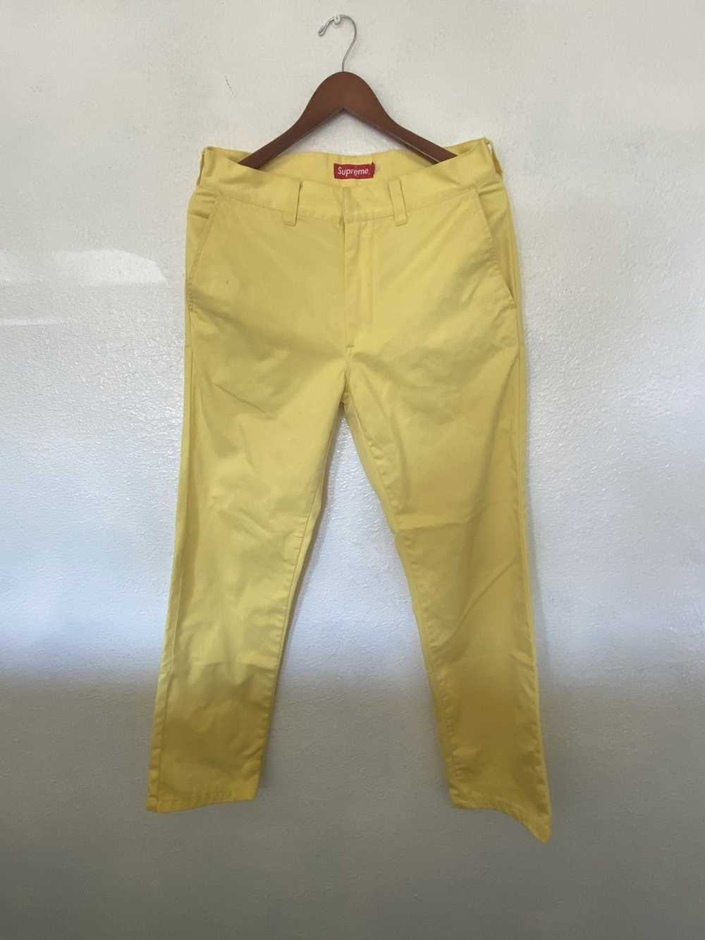 Supreme Supreme Yellow Work Pants - image 1