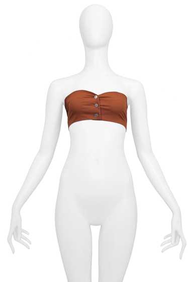 ROMEO GIGLI COPPER BUSTIER WITH BUTTONS - image 1