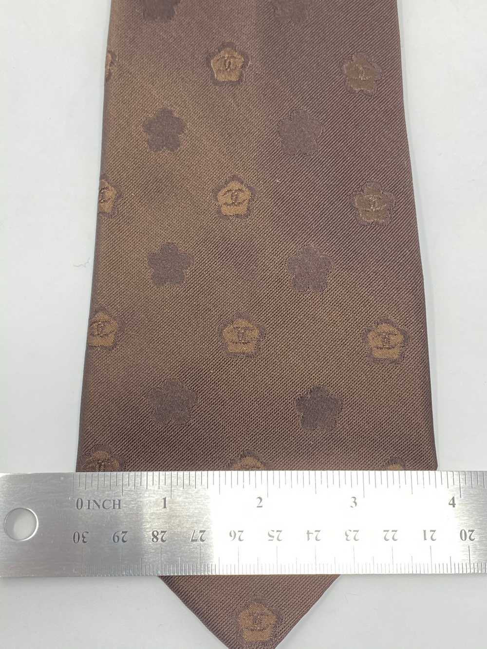 Chanel Chanel Neck Tie Brown Cherry Blossoms - image 2