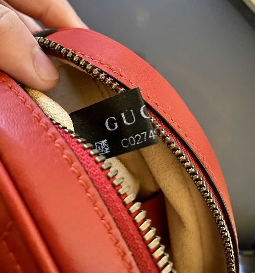 Gucci Gucci Red Quilted Leather GG Marmont Waist … - image 9