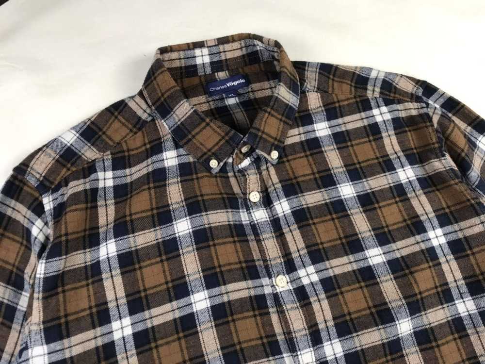 Flannel × Vintage Vintage Flannel Shirt Plaid Che… - image 7