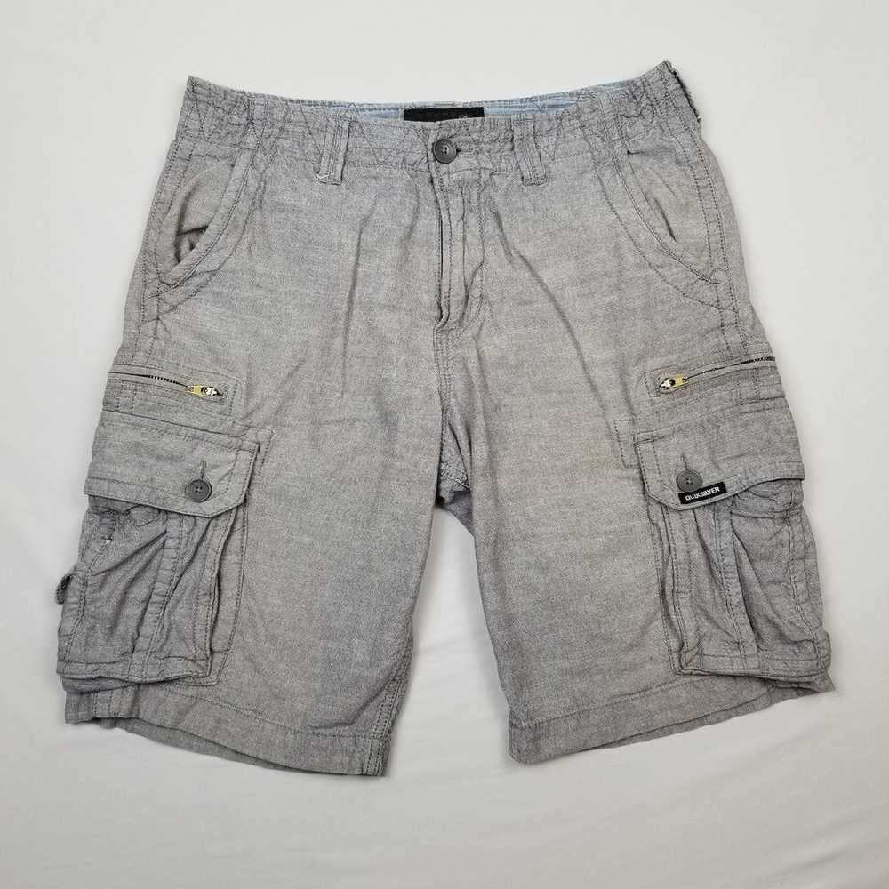 Quiksilver Quik Silver Gray Cargo Shorts Pants Si… - image 1