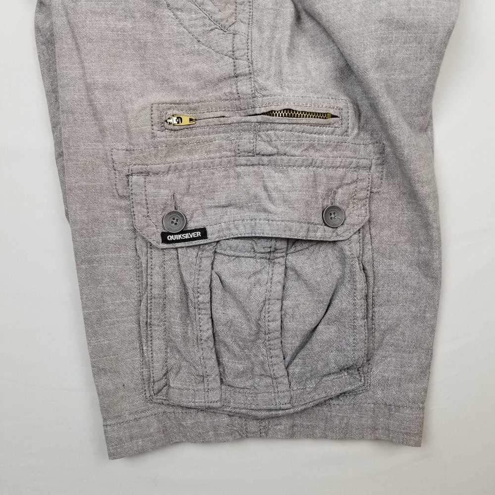 Quiksilver Quik Silver Gray Cargo Shorts Pants Si… - image 5