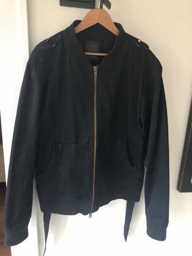 Public School Black Bondage Strap Bomber Jacket