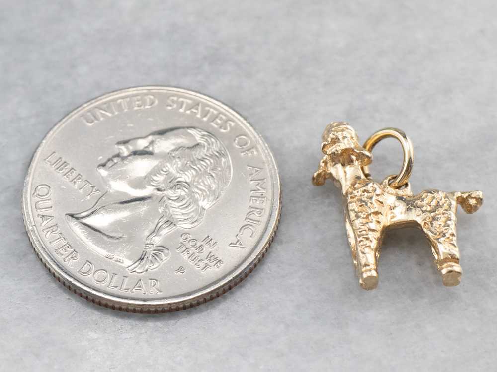 14K Gold Poodle Dog Charm - image 7
