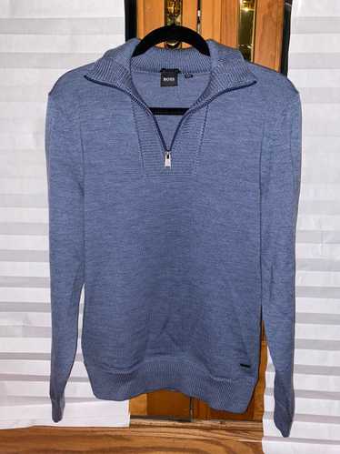 Hugo Boss Hugo Boss 3/4 Zip Blue Sweater