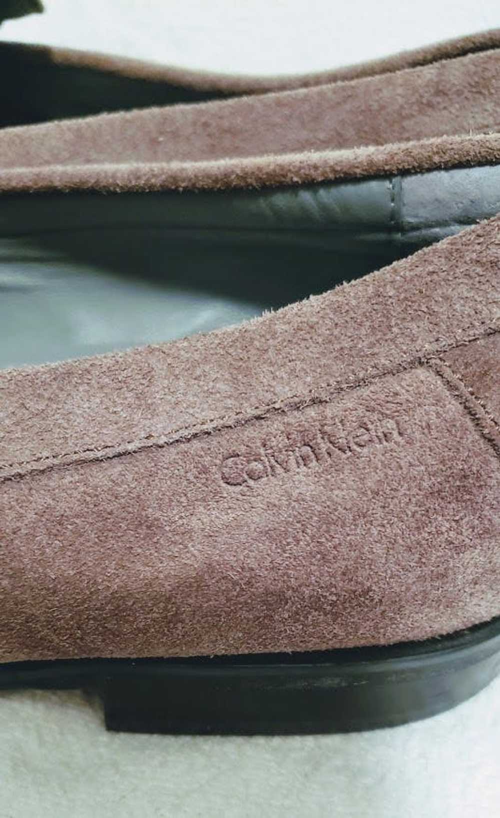 Calvin Klein Calvin Klein Grey Suede Loafers Inne… - image 5
