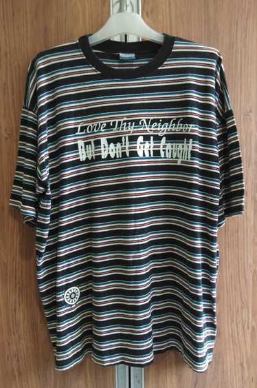 Gotcha × Vintage Vtg GOTCHA Stripes T Shirt Made … - image 1