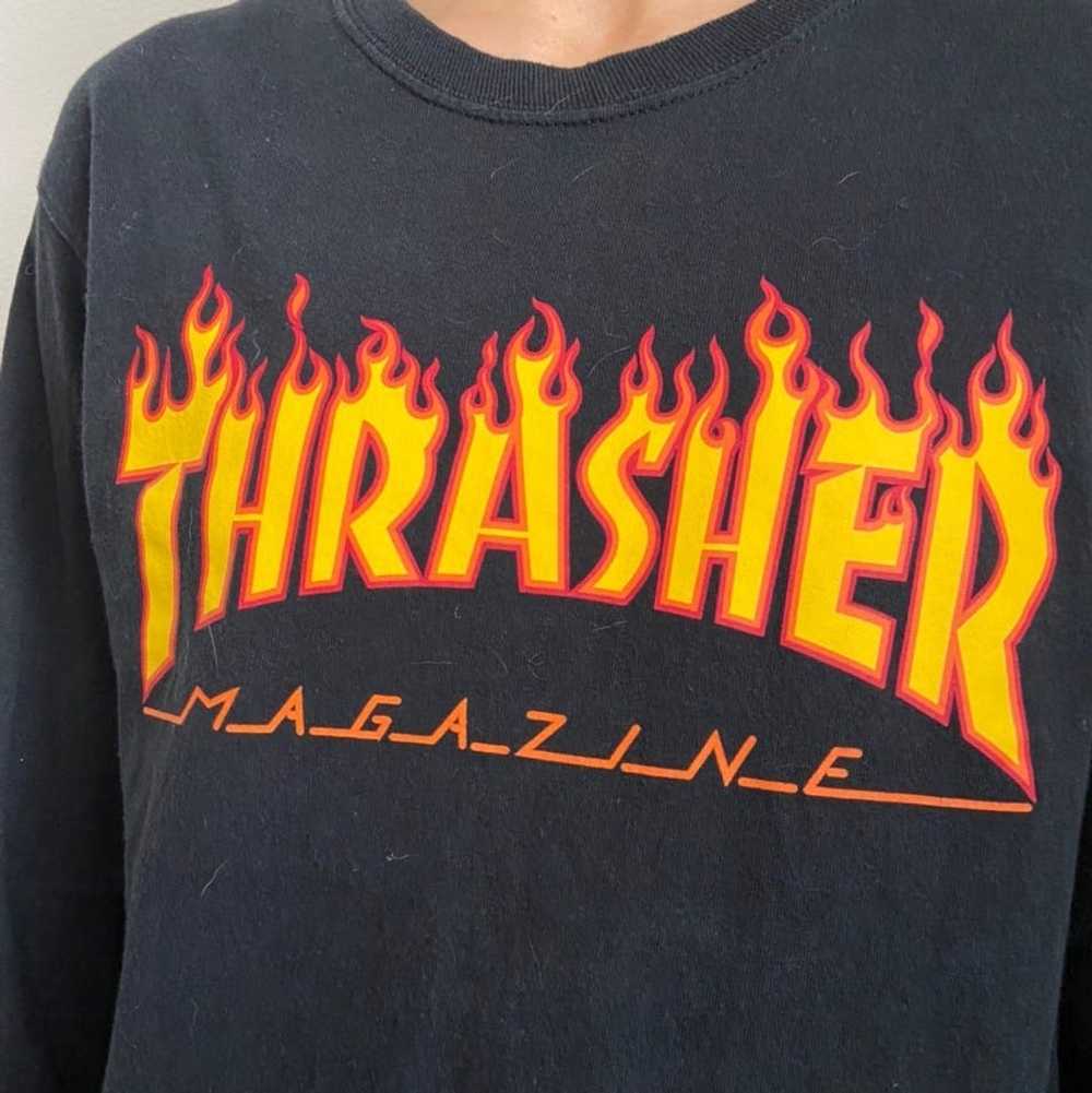 Thrasher Thrasher Magazines Flames Logo Graphics … - image 2