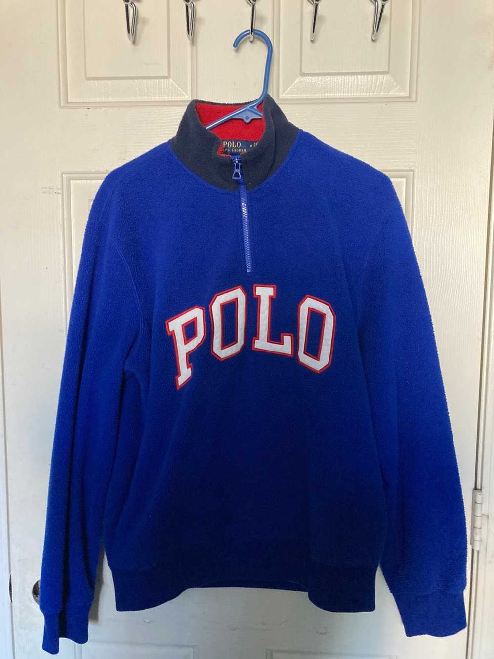 Polo Ralph Lauren Fleece Polo 1/4 Sweater - image 1