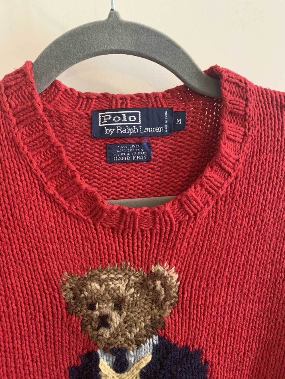 NWT Polo Ralph Lauren Heritage Royal Blue Cotton Teddy Bear Sweater Sz 2XL
