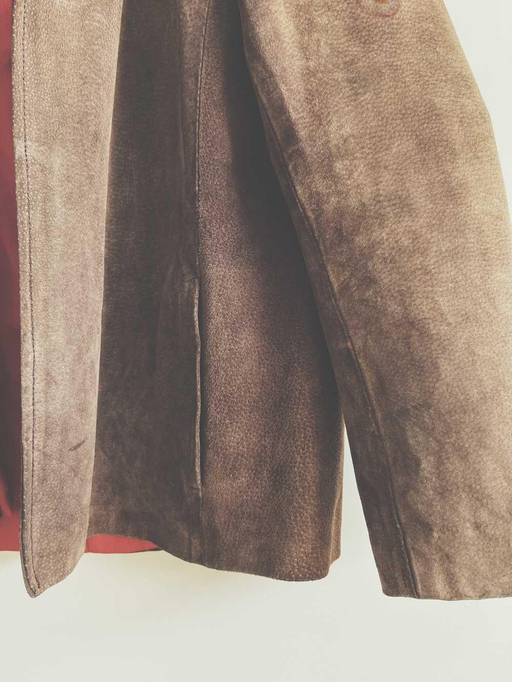 90s Chocolate Suede Jacket - image 4