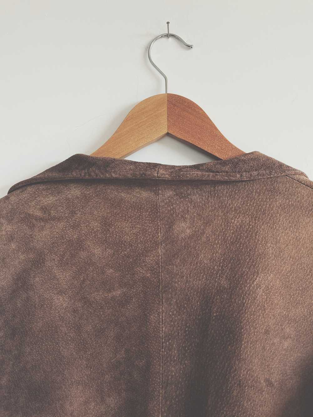 90s Chocolate Suede Jacket - image 8