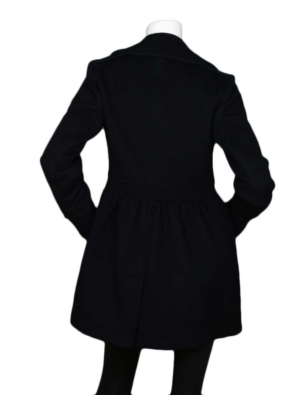 Burberry Black Wool Coat w/ Toggle sz 4 - image 3
