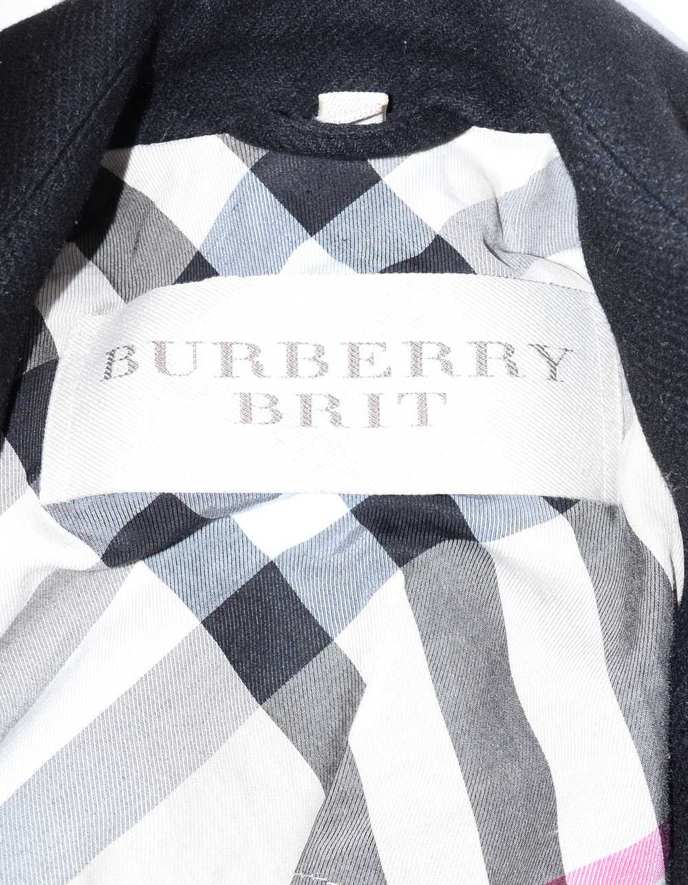Burberry Black Wool Coat w/ Toggle sz 4 - image 5