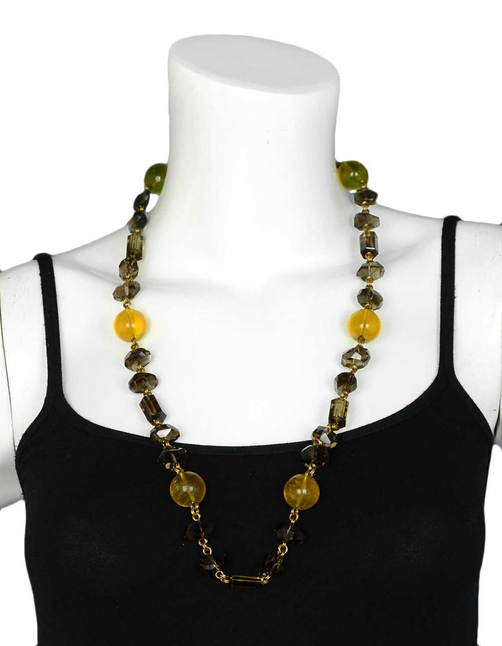 Stephen Dweck Smoky Topaz and Citrine 31" Necklac… - image 2