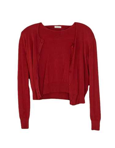 Alaia Rust Viscose Two-piece Sweater Set sz M - image 1